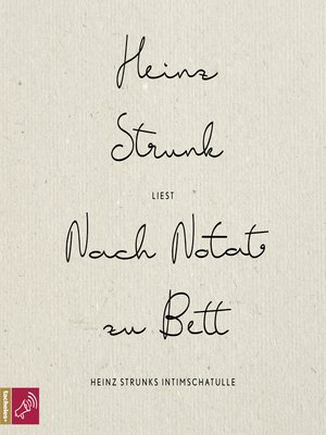 cover image of Nach Notat zu Bett